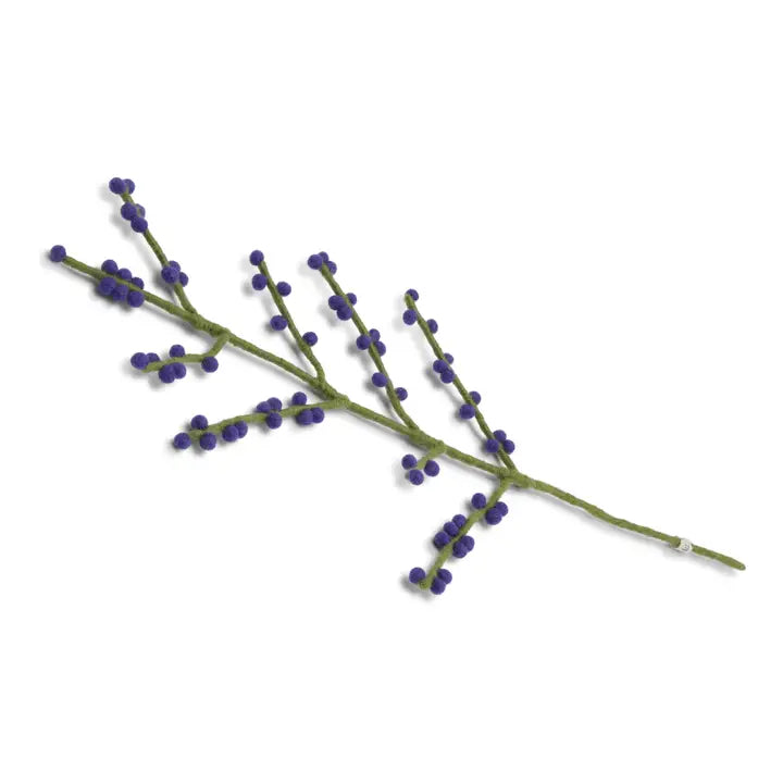 En Gry & Sif Felt Branch with Blue Berries