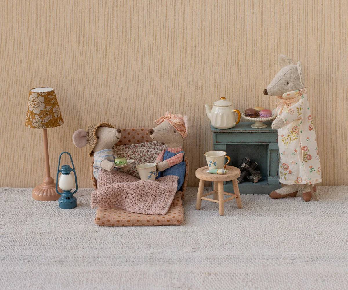 Maileg - Vugge, My - Blå Mint - Mouse Furniture