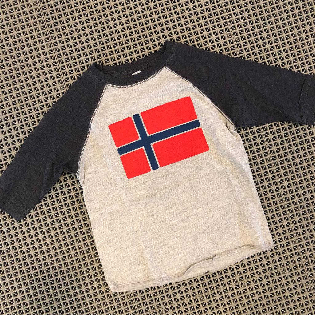 Toddler Nordic Flag Baseball Tee - Norway