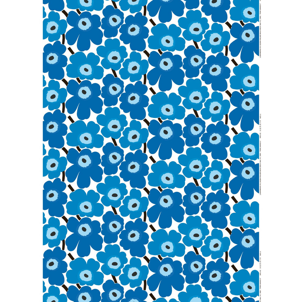 Marimekko Pieni Unikko 100% Cotton Fabric, Blue