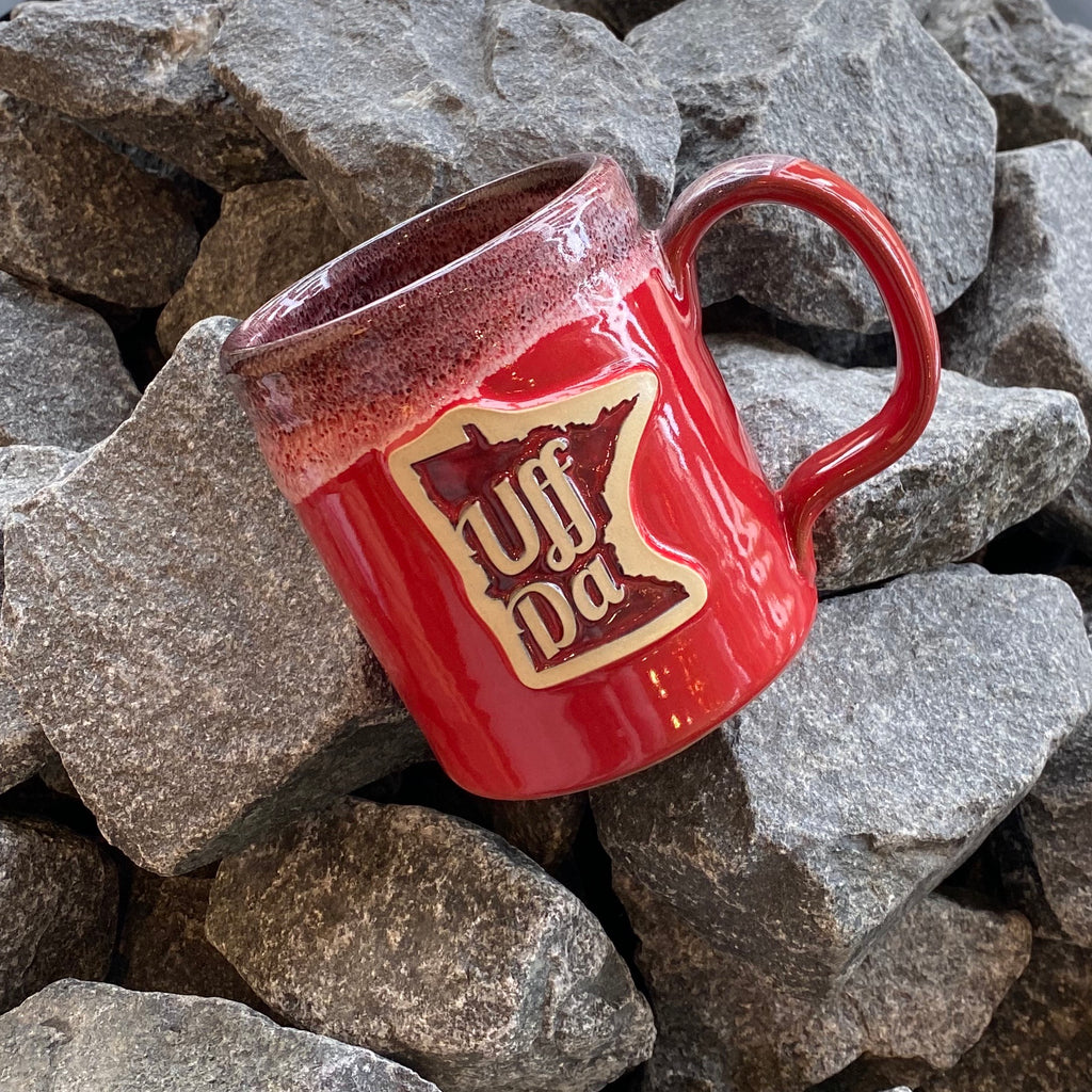 Minnesota UFF DA Pottery Mug, Red
