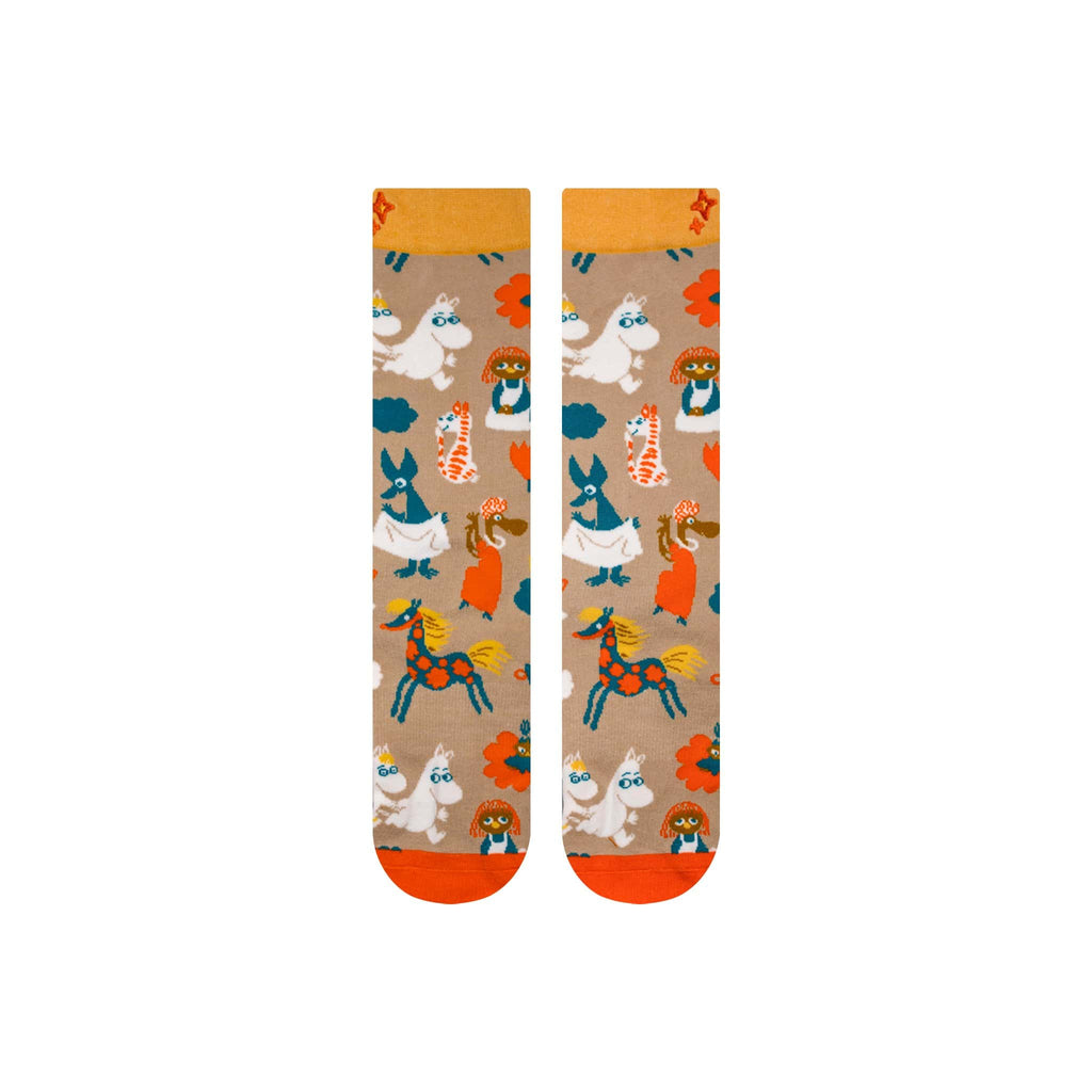 Moomin Wallpaper Crew Socks, LG/XL