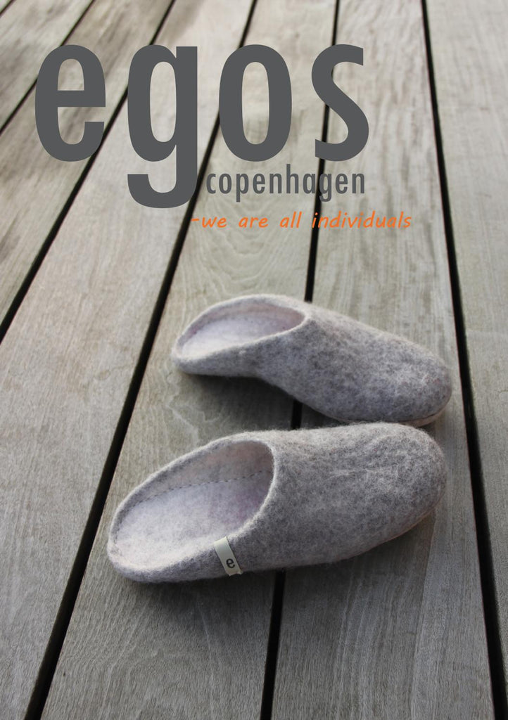 egos Copenhagen Slipper, Natural Grey