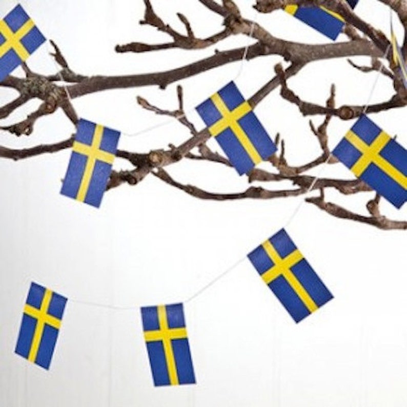 Swedish Flag Garland