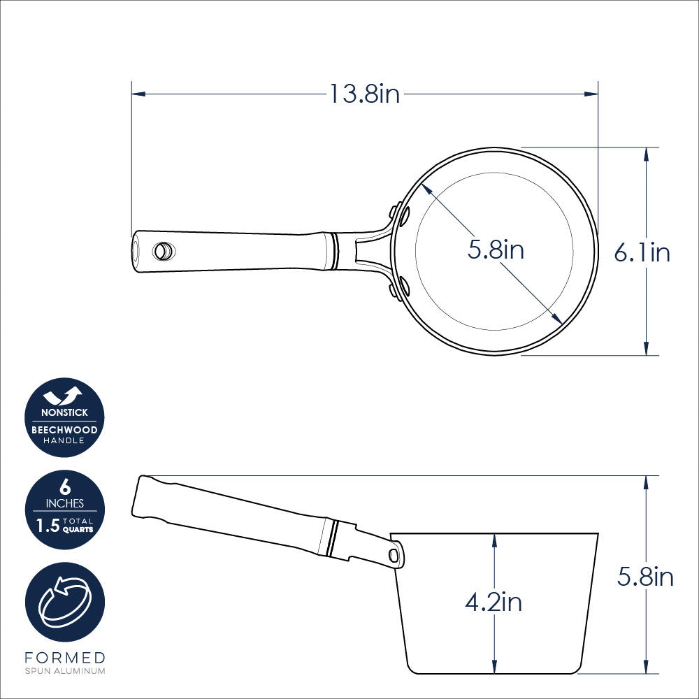 Nordic Ware Cardamom™ Ceramic Nonstick 1.5 Qt. Saucepan