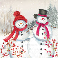 Snowmen Family Cocktail Napkins