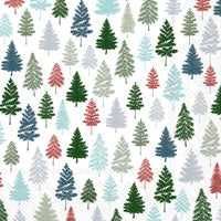 Nordic Forest Blue Green Lunch Napkins