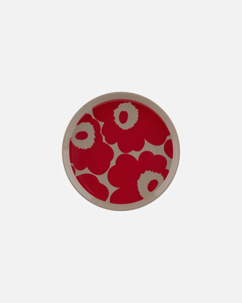 Marimekko Unikko Plate, Terra/Red
