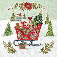 Christmas Joy Sleigh Lunch Napkins