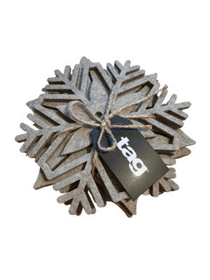 Snowflake Coasters, Set/4