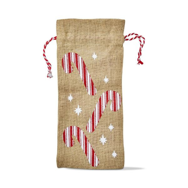 Candy Cane Wine Bag