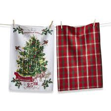 Oh Christmas Tree Dishtowel, Set/2