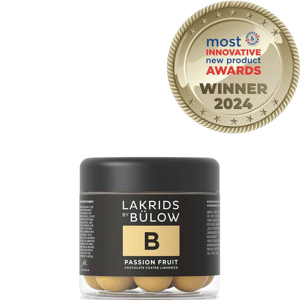 LAKRIDS BY BÜLOW Passion Fruit White Chocolate Coated Gourmet Licorice