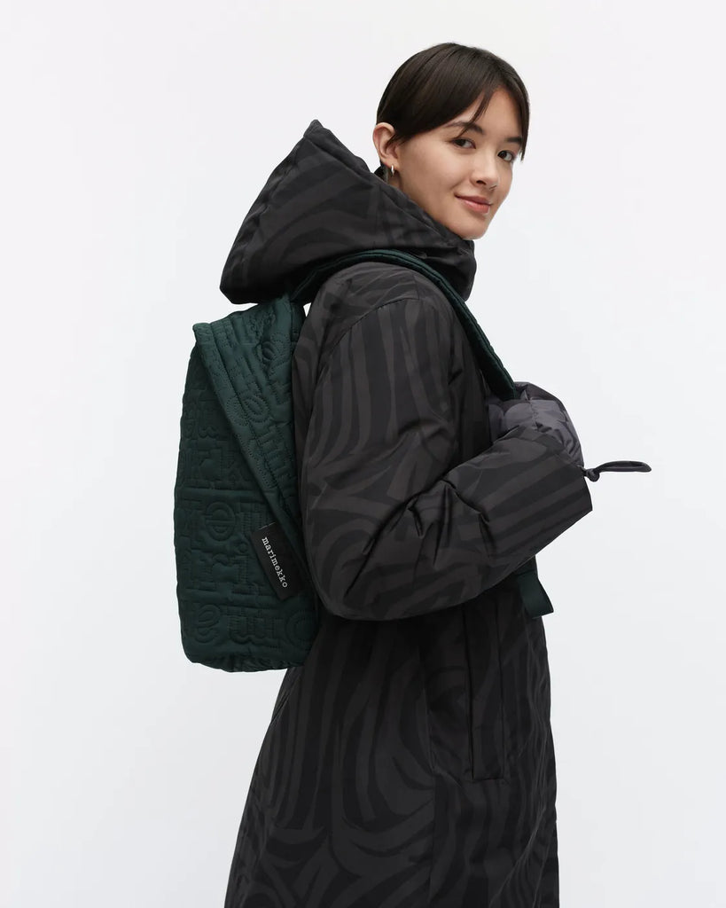 Marimekko Joy Backpack Logo, Dark Green