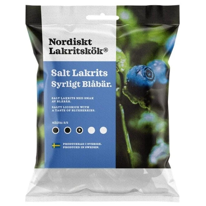 Nordiskt Lakritskök® Salt Licorice Sour Blueberry Bag