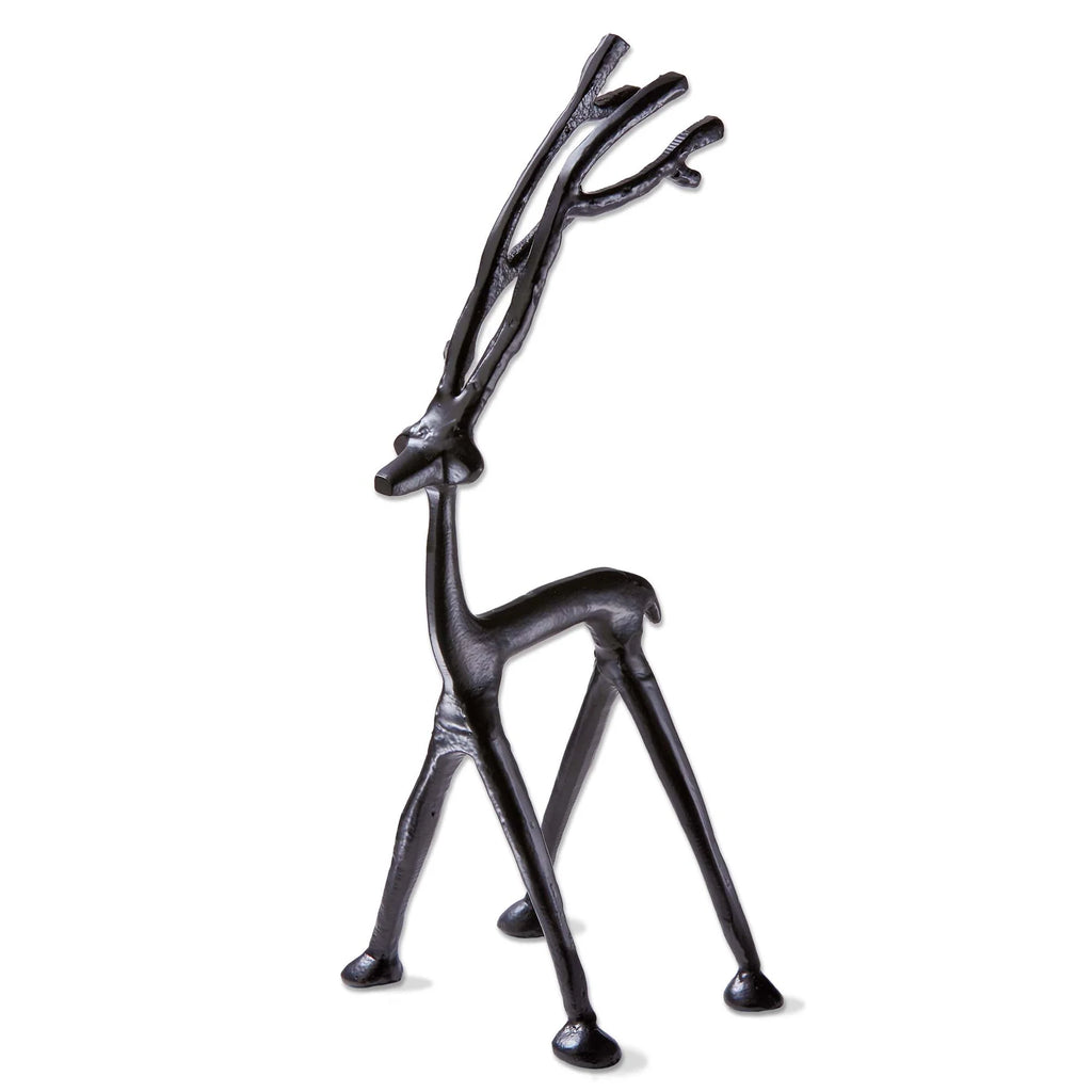 Black Cast Aluminum Reindeer, Large