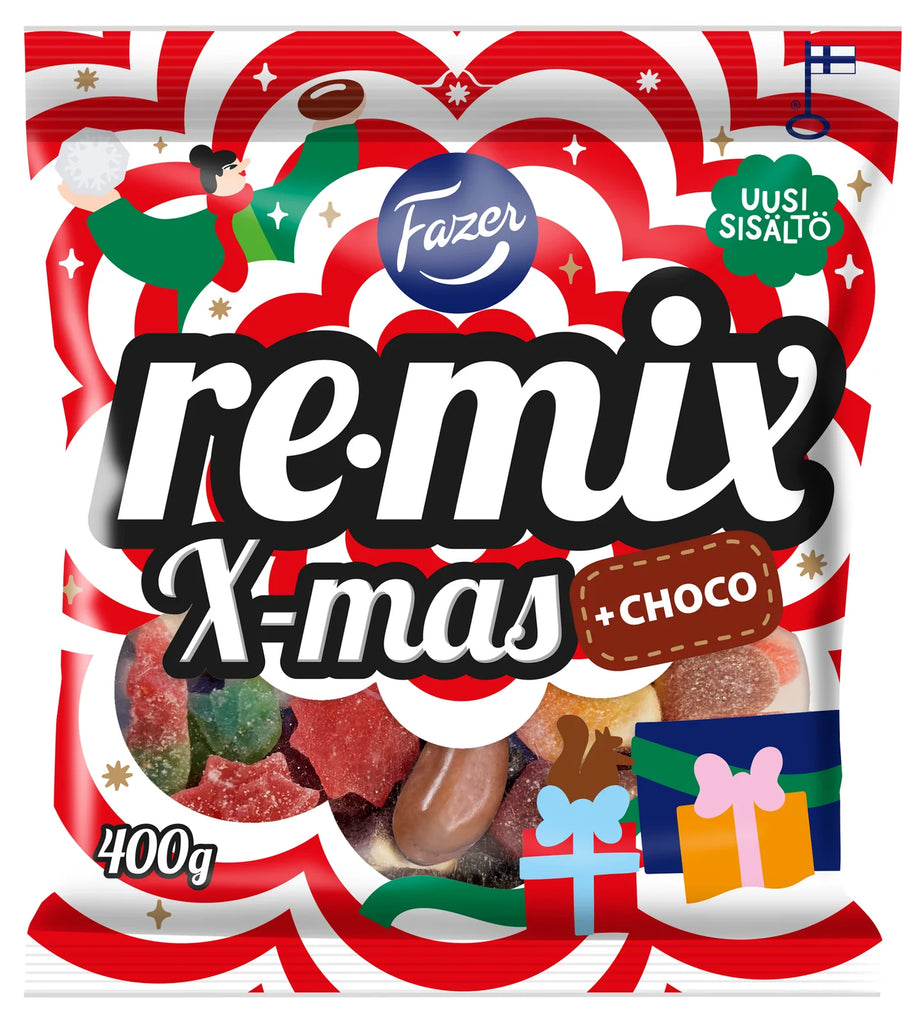 Fazer Remix Xmas +choco Candy Bag