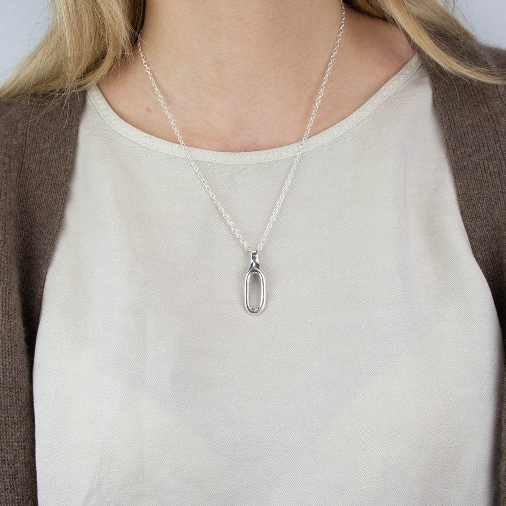 Hillestad Parallell Necklace, Silver