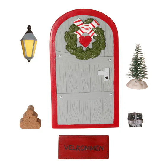 Nisse Door, Lantern/Tree/Present/Firewood/Doormat