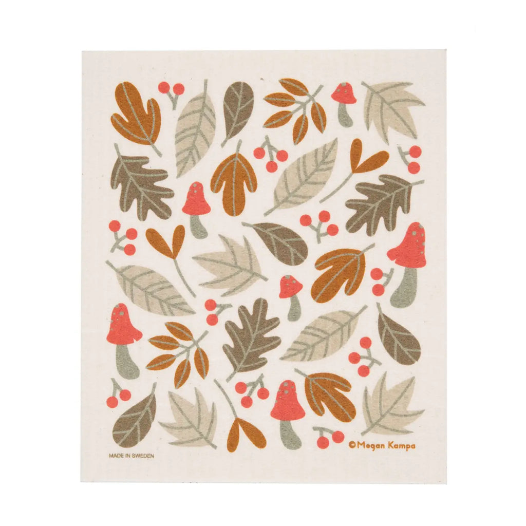 Fall Leaves Swedish Dishcloth