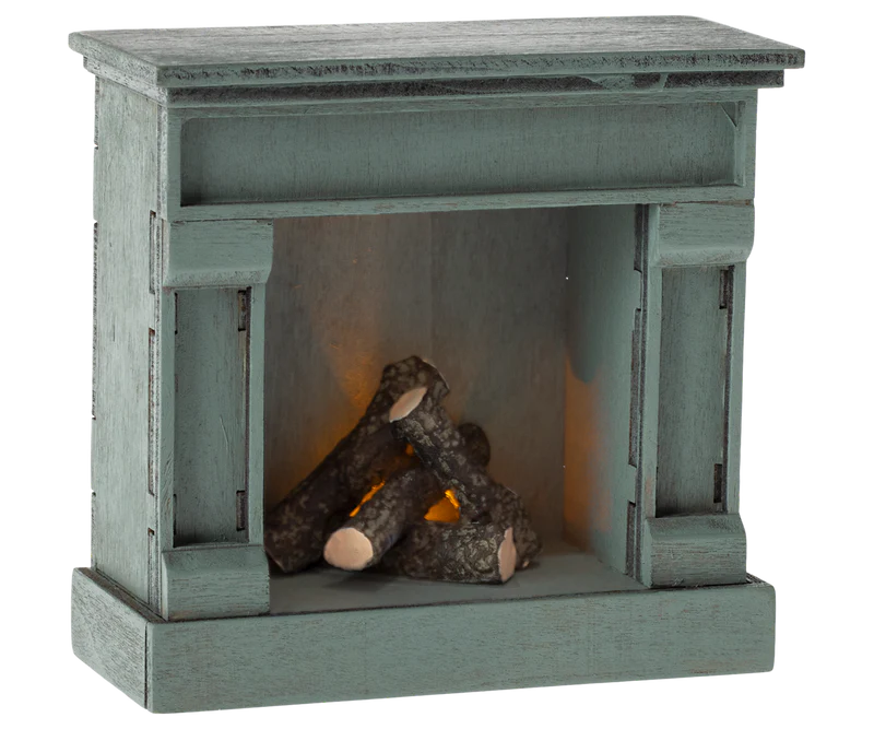 Maileg Fireplace Blue, Mouse