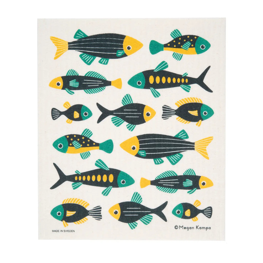 Fishies Swedish Dishcloth