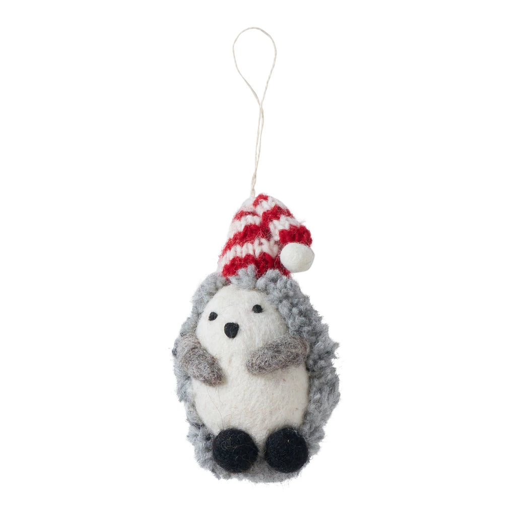 Klippan Felted Christmas Ornament, Hedgehog