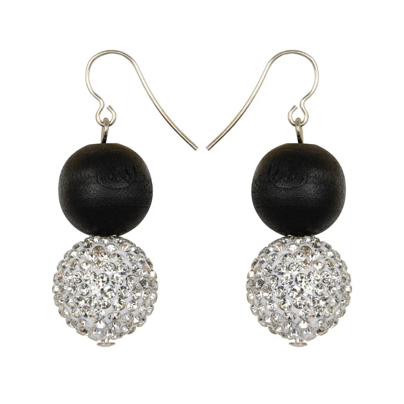 aarikka Heijastus Earrings, Black
