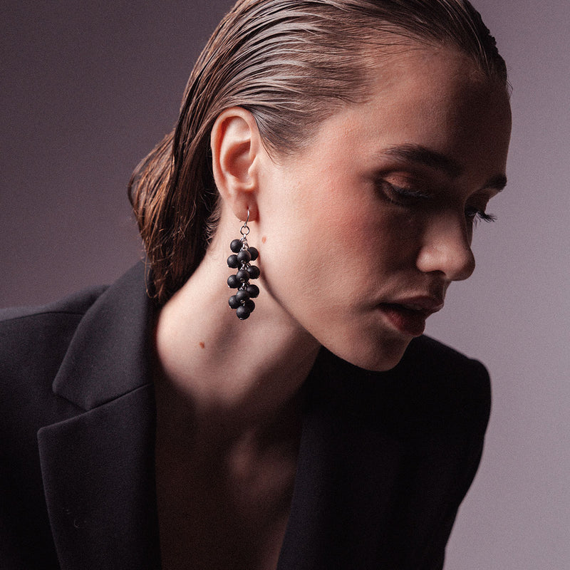 aarikka Herukka Earrings, Black
