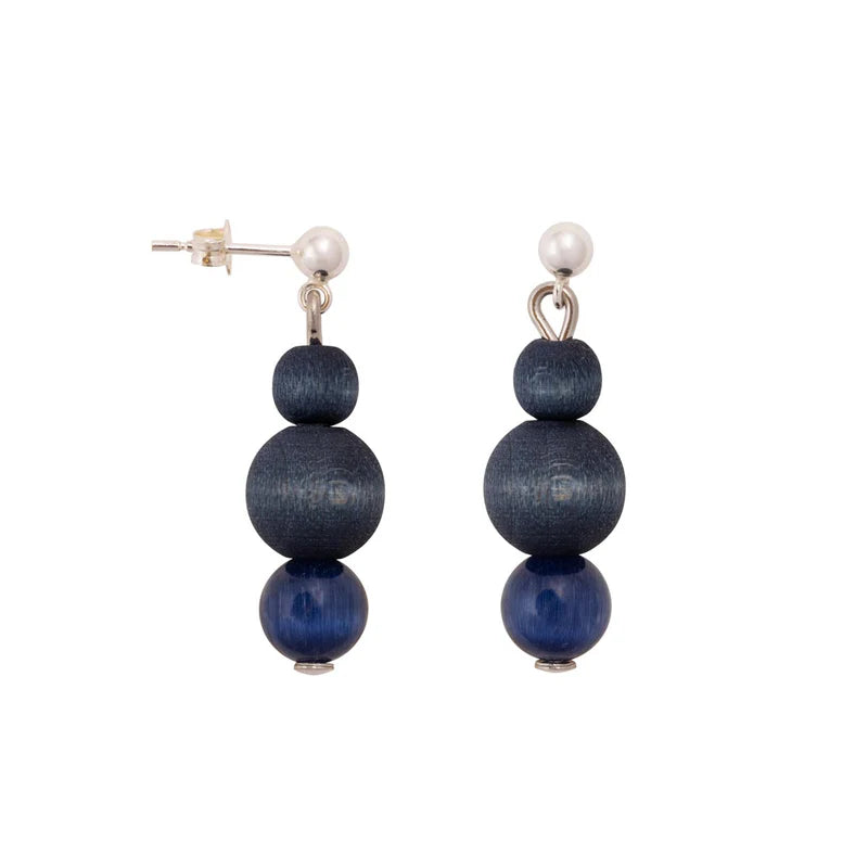 aarikka Irene Earrings Dark Blue