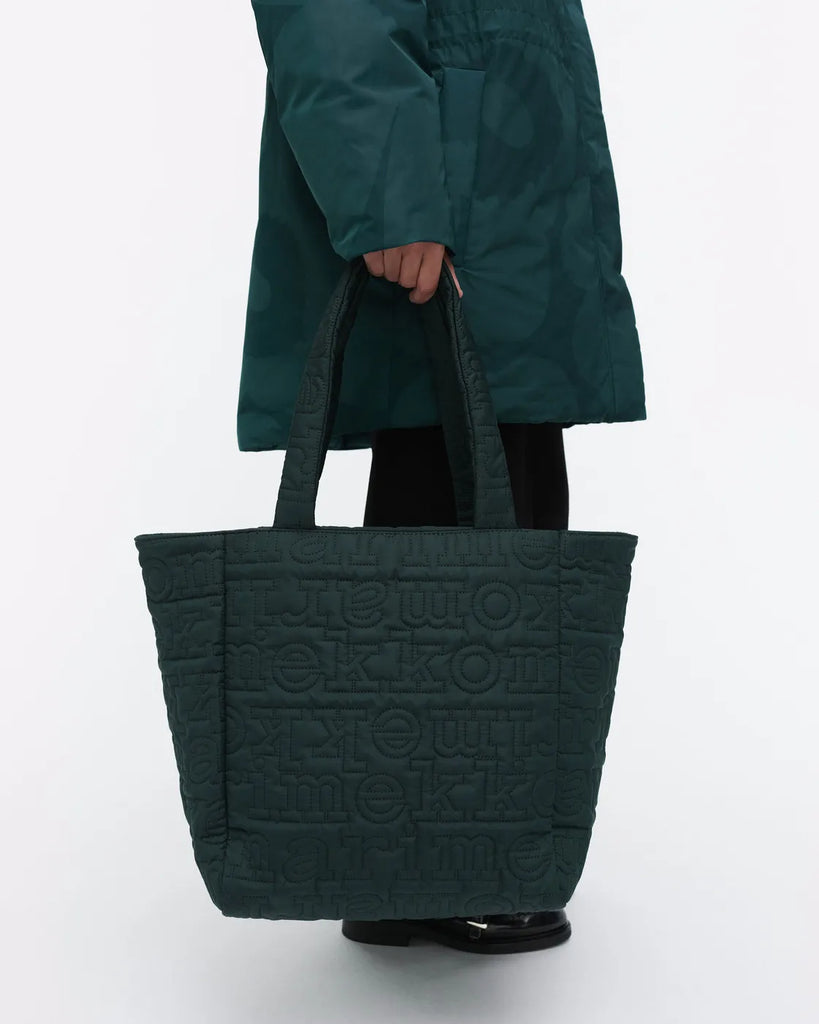 Marimekko Joy Tote M Logo, Dark Green