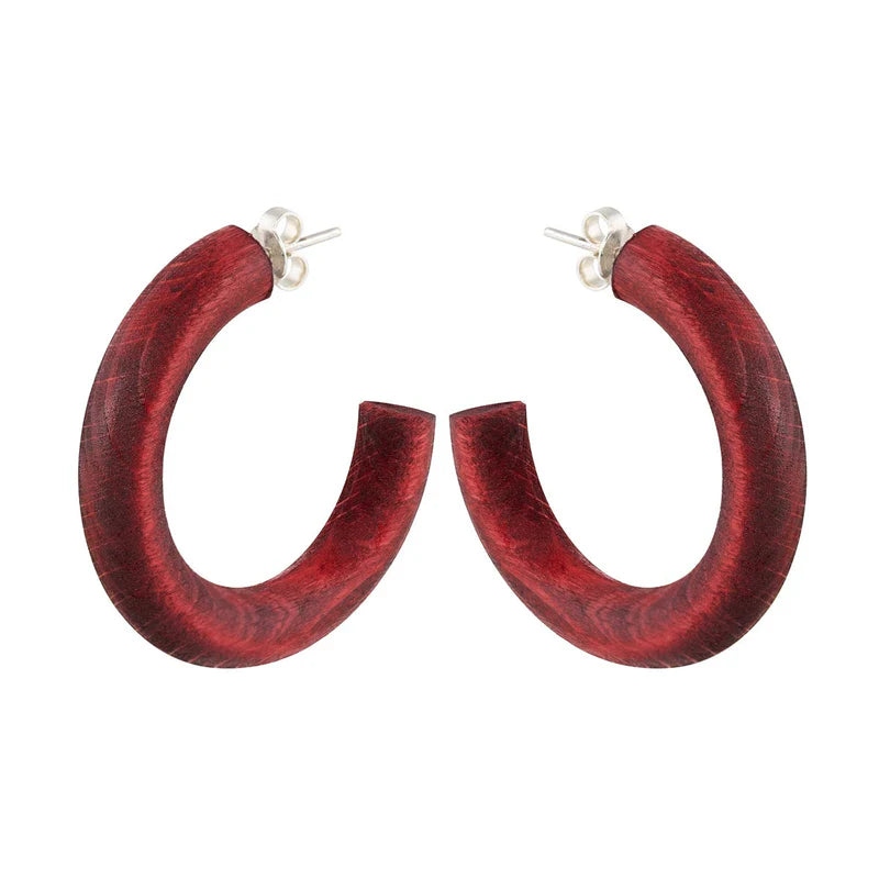 aarikka Kaarina Earrings, Wine Red