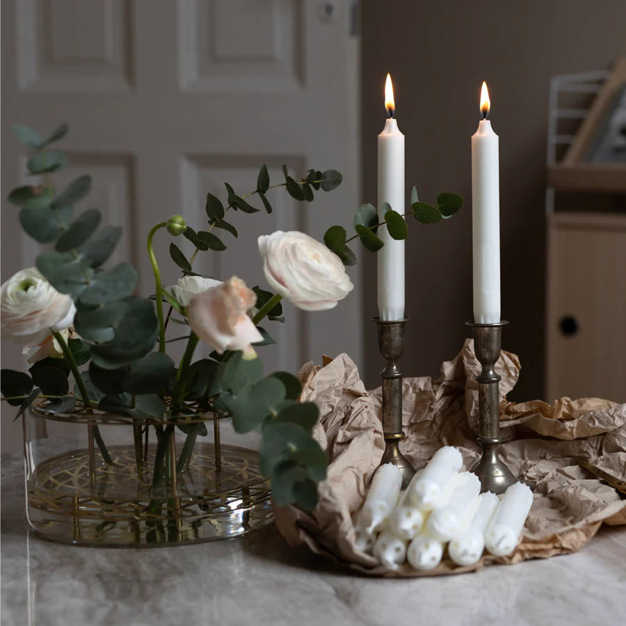 Liljeholmens Kanalljus Taper Candles, White