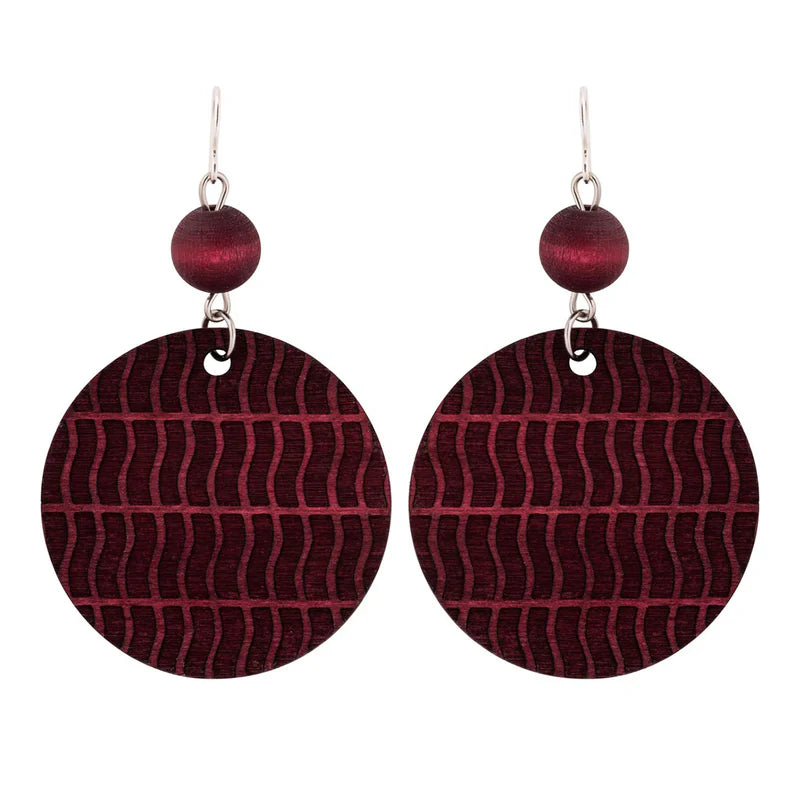 aarikka Karoliina Earrings Plum Red