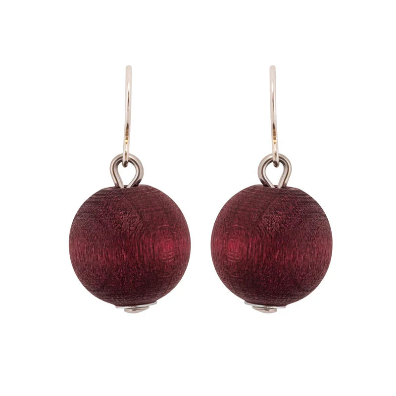 aarikka Karpalo Earrings Plum Red