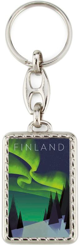 Come to Finland, Home of the Northern Lights Key Chain