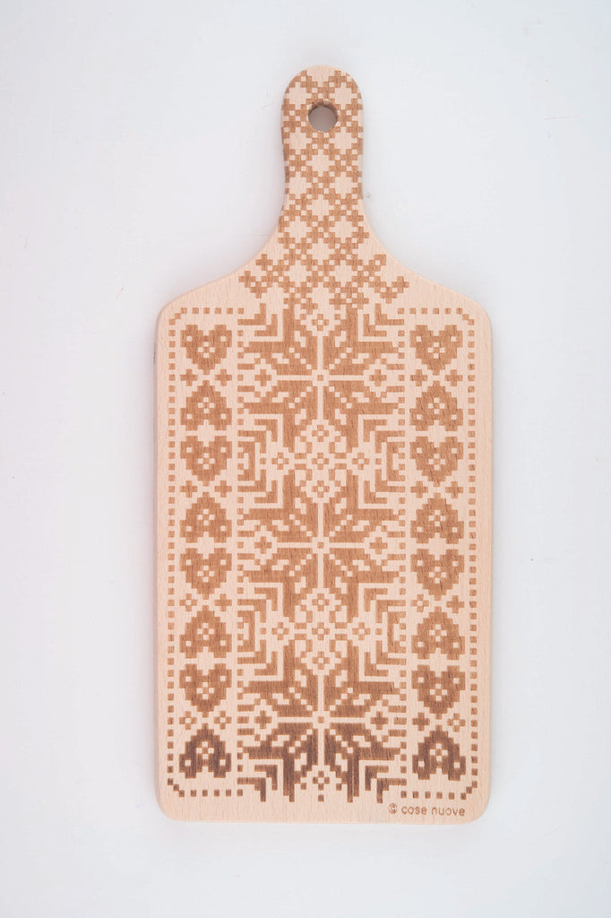Engraved Wooden Cutting Board, Nordic Knit