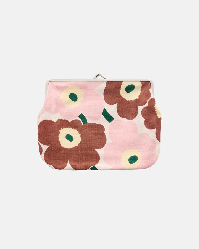 Marimekko Mini Unikko Puolikas Kukkaro Coin Purse, Off White/Pink/Ches ...