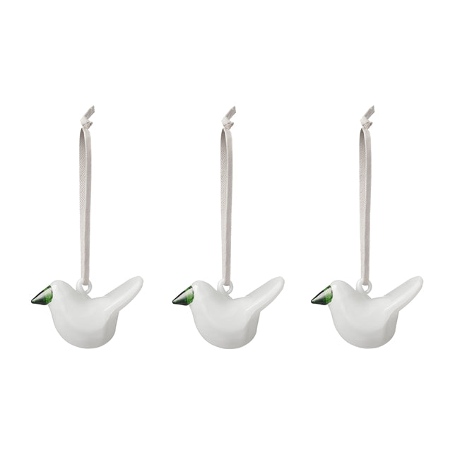 iittala Mini Glass Birds 3 Assorted, White