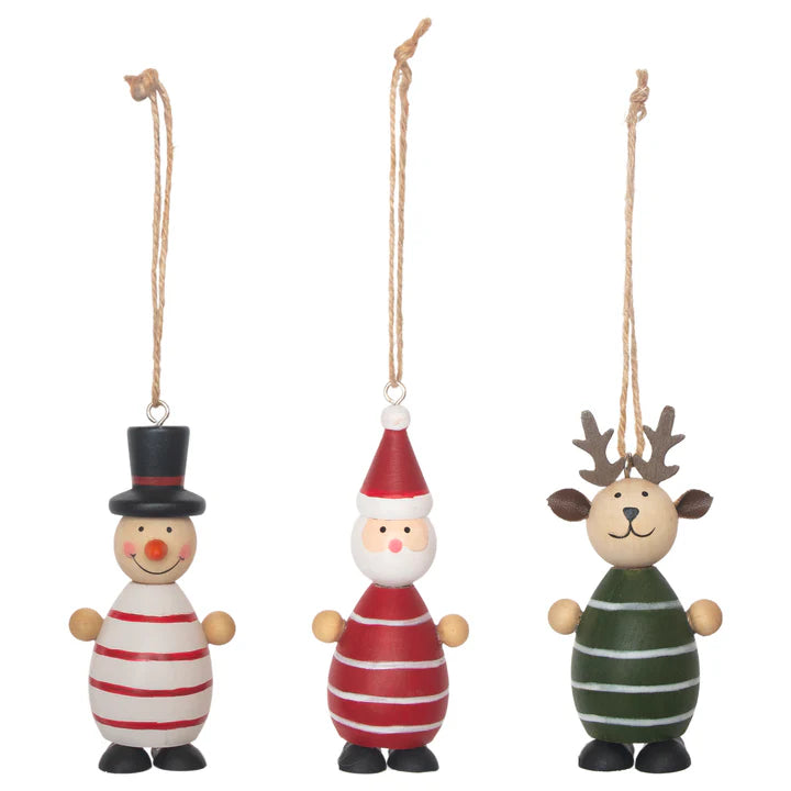 Mini Stripe Ornaments, Set/3