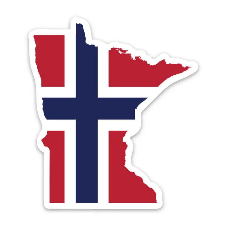 Minnesota Norwegian Flag Sticker