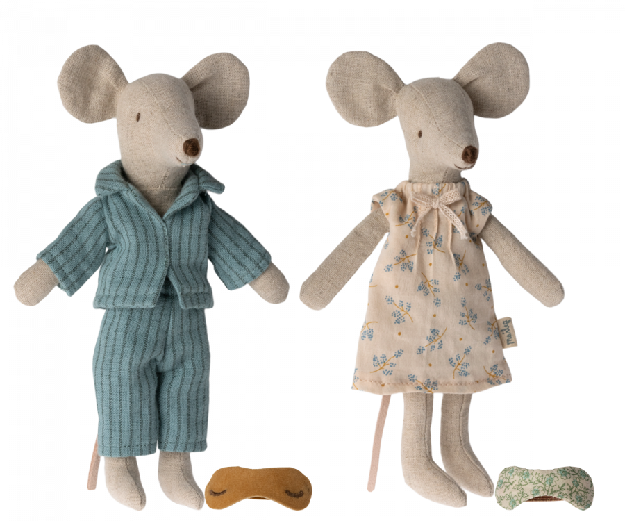 Maileg Mom and Dad Mice in Cigarbox