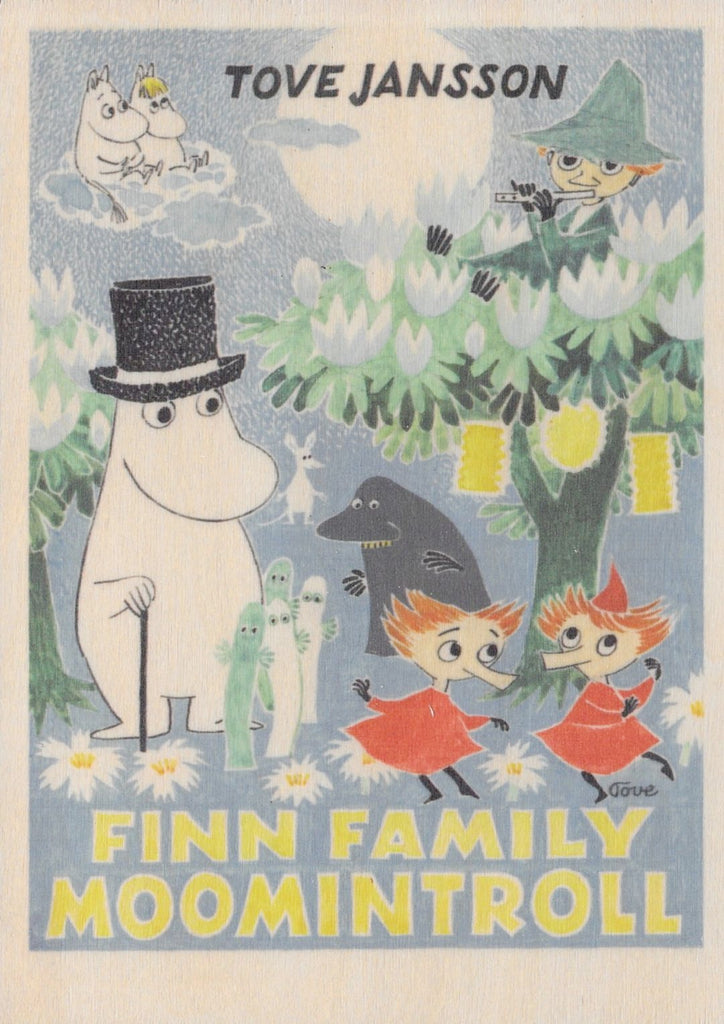 Come to Finland Wooden Postcard, Finn Family Moomin
