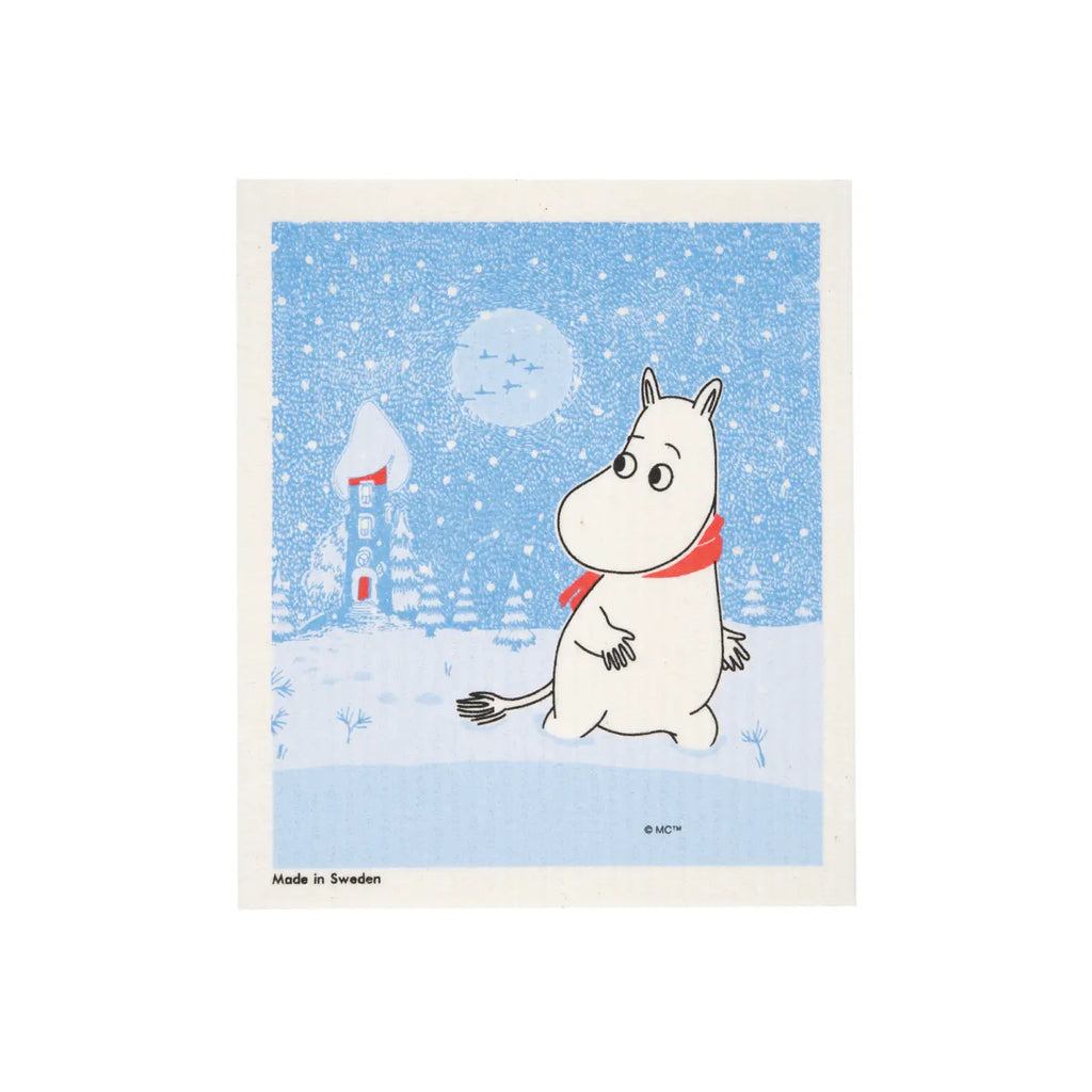 Moomin Snow Swedish Dishcloth