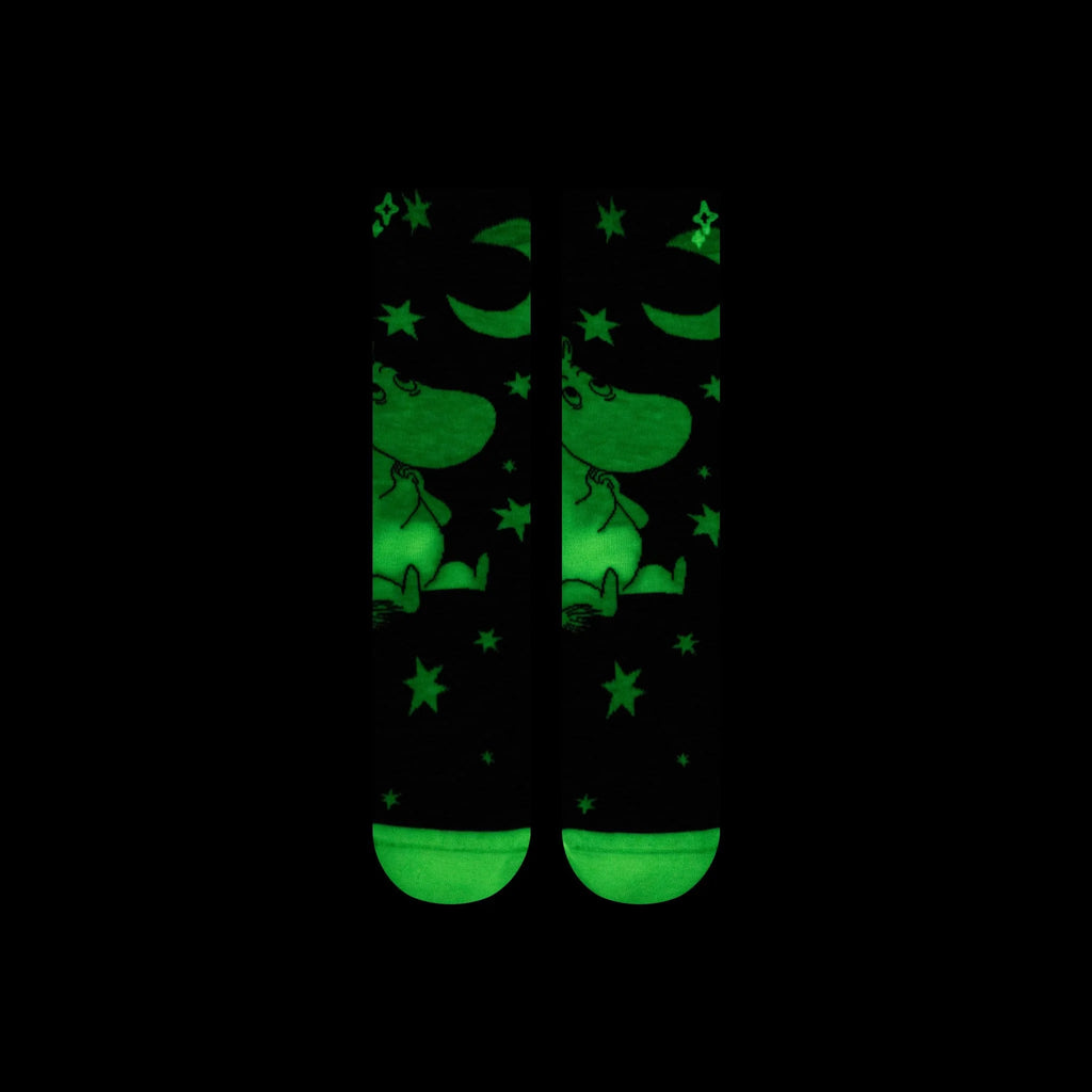 Moomin Stars Glow Crew Socks, LG/XL