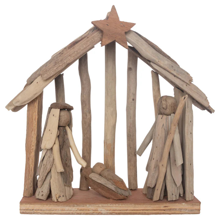 Driftwood Nativity Scene