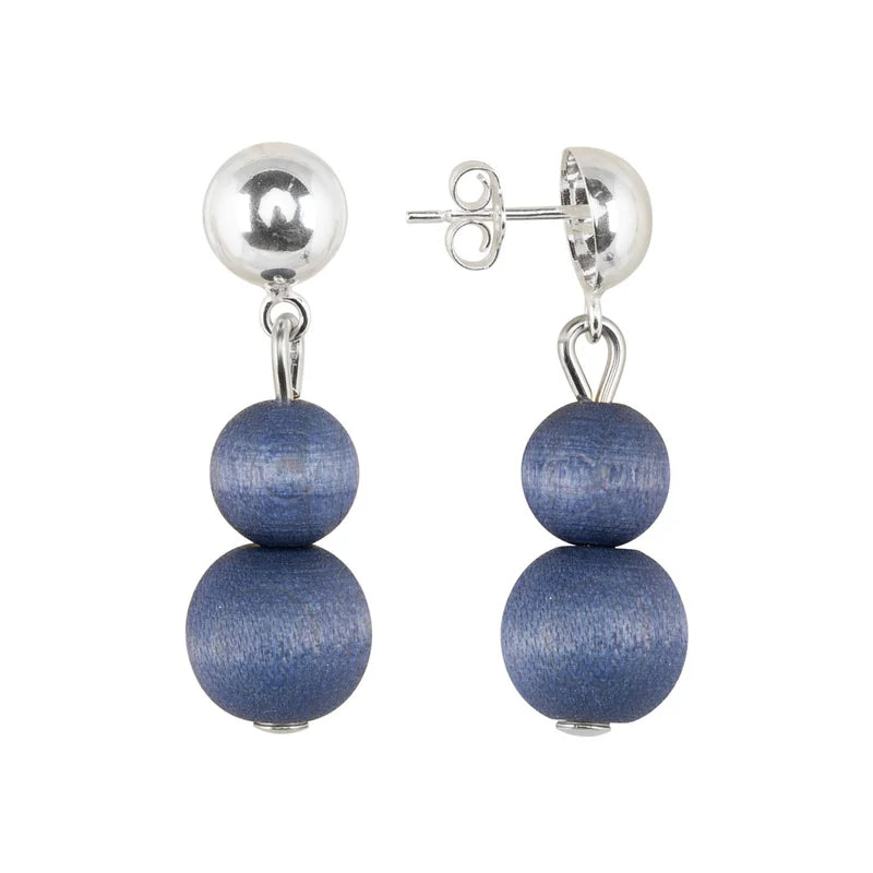aarikka Olos Earrings, Blue-Grey