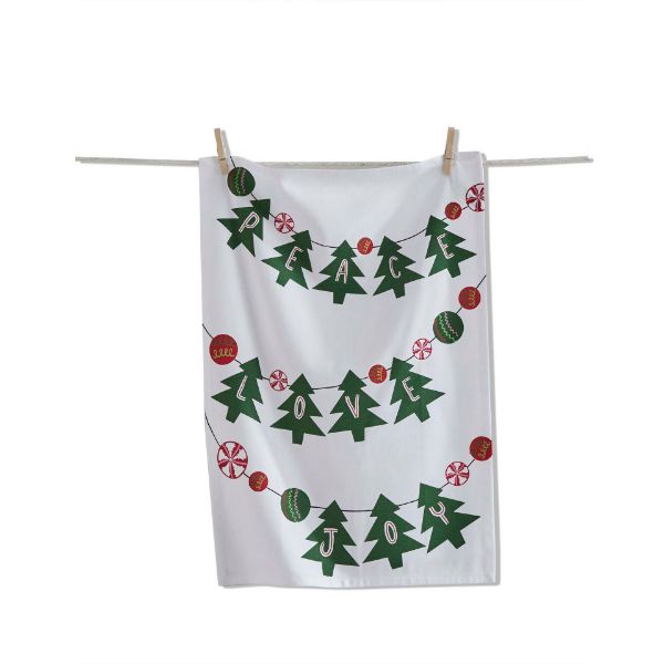 Peace Love Joy Tree Dishtowel