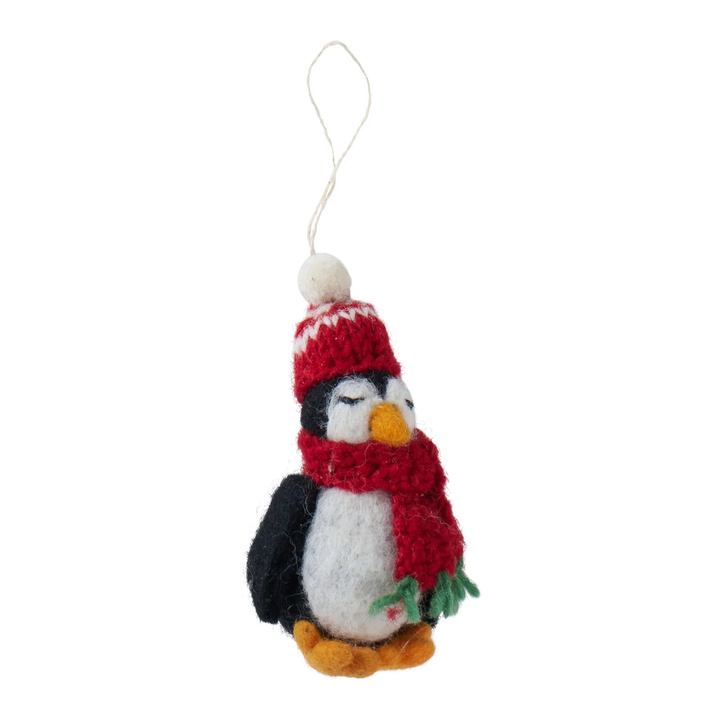 Klippan Felted Christmas Ornament, Penguin