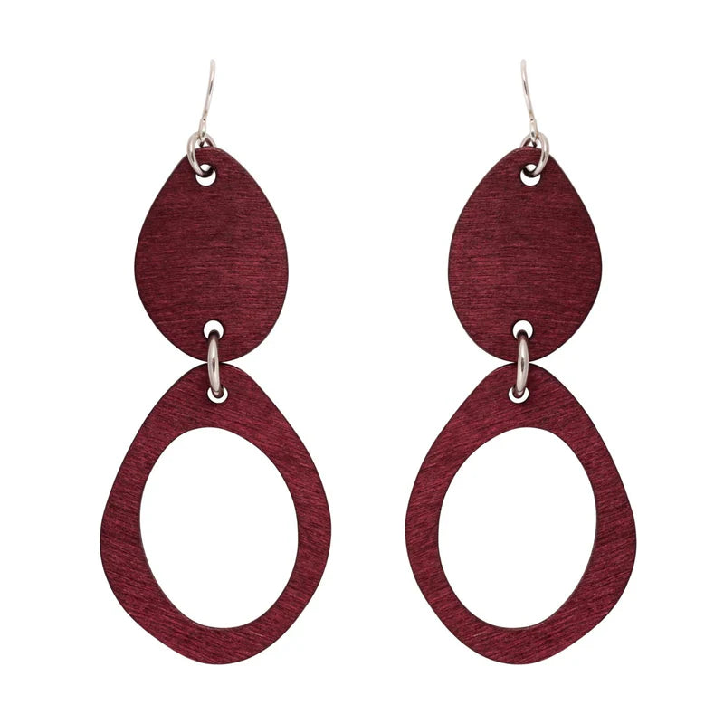 aarikka Pihla Earrings Plum Red